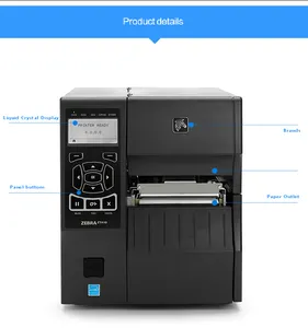 Zebra Original Brand New ZT411 300DPI 4inch Industrial Thermal Transfer Barcode Label Printer Color 356 Mm 14" /second