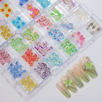 TSZS Ensemble de breloques pour ongles en résine 5D gaufrée de haute qualité, ornements colorés pour ongles en forme de papillon, fleur, animal, dessin animé pour manucure DIY