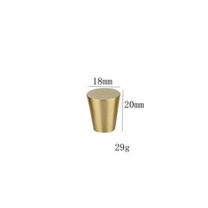 YOYOW Modern Brass Drawer Knobs Cylindrical Cabinet <b>Handles</b> for Bedroom Furniture Easy Installation - Product Image 2