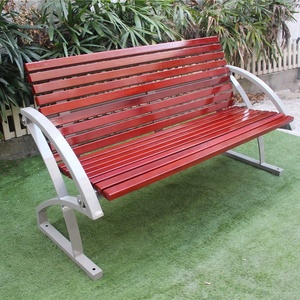 Gavin fabricante de móveis para ruas e parques, banco de madeira para jardim ao ar livre, estrutura de aço, assento de madeira maciça - Product Image 4