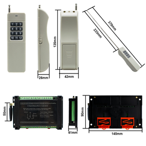 Ac 100V <span class=keywords><strong>120V</strong></span> 220V 240V công nghiệp thang máy luffing cẩu tháp 12 CH RF máy phát và máy thu 433Mhz điều khiển từ xa - Product Image 6