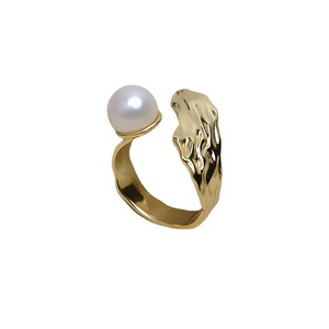 S925 Silver Opening Simple Baroque <b>Ring</b> DIY Jewelry Accessories for Women <b>Large</b> 11-14 Pearl Empty Holder 4167 Loose Pearls - Product Image 5