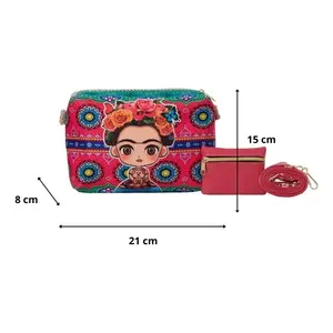 Bolso Bandolera de Cuero para Mujer, Marca Fana, con Correa Única, Cierre de Cremallera Impermeable, Estampado Floral, Diseño de Dibujos Animados, para Uso Diario en Invierno - Product Image 3