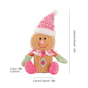 2025 Glowing Christmas Ornaments Gingerbread Man Knitted 3D Ornaments <b>Cute</b> Gingerbread Man <b>Doll</b> Christmas Gift Party Decorations - Product Image 5