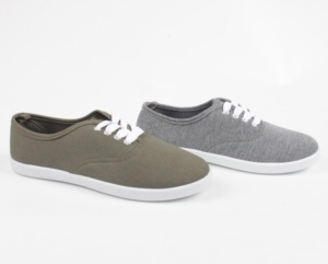 Ladies Girls Fashion Comfortable Cheap Canvas Lace up <strong>Plimsole</strong> Flat <strong>Shoes</strong> - Product Image 2