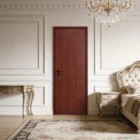 Porte intérieure en bois massif de style minimaliste moderne pour la décoration de la chambre et de l'espace de vie à domicile