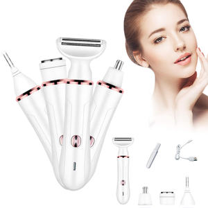 เครื่องกำจัดขน 4 in 1 พร้อมเครื่อง<span class=keywords><strong>ต</strong></span>ัดแต่งขนไฟฟ้า ชุดอุปกรณ์<span class=keywords><strong>ต</strong></span>ัดผมพร้อมแปรงสำหรับผู้หญิง - Product Image 1