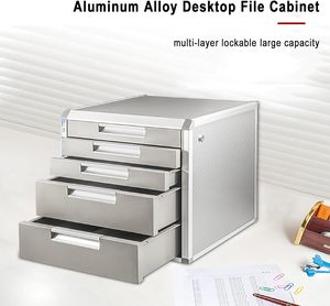 Chất Lượng Cao Năm Lớp Kim Loại Máy Tính Để Bàn Tủ Tập Tin Với Khóa Và Dung Lượng Lớn Hộp Lưu Trữ Ngăn Kéo Cho Văn Phòng Tổ Chức Dữ Liệu - Product Image 2