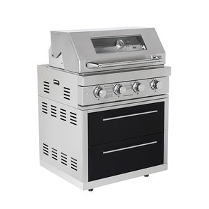 Barbecue a Gas Portatile a 4 Bruciatori in Acciaio Inox con Altezza Regolabile, Controllo Remoto, Alimentazione GPL/Gas Naturale, Coperchio in Vetro ad Alta Temperatura - Product Image 4