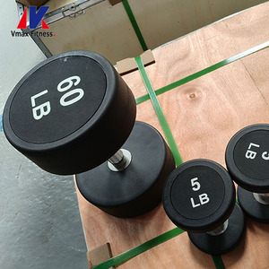Haltères personnalisés avec logo, ensemble d'haltères de <span class=keywords><strong>10</strong></span> <span class=keywords><strong>kg</strong></span>, 5-100 lbs, équipement d'entraînement de force, haltères ronds en caoutchouc - Product Image 1