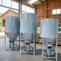 Mélangeur horizontal à pales à arbre unique pour aliments en poudre et granulés, moteur et roulement inclus, capacité 500 kg/h, télécommande