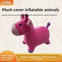 Cheval gonflable en peluche épaissi pour enfants, idéal pour l'équitation et le saut en intérieur, pour les 4-6 ans, vente directe usine