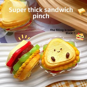 Jouet Squishy Simulation Sandwich Épais Anti-Stress à Presser pour Bureau et Décoration de Fête Unisexe 14+ - Product Image 2