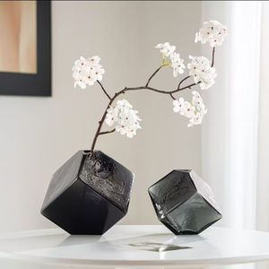 Jarrón de Vidrio Hidropónico Transparente Estilo Art Deco, Inspirado en el Cubo de <span class=keywords><strong>Rubik</strong></span>, Decoración Geométrica para el Hogar, Arreglo Floral Suave - Product Image 1