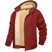 Sweat-shirts à capuche pour hommes, pull-over sport d'hiver en polaire coupe-vent avec fermeture éclair intégrale