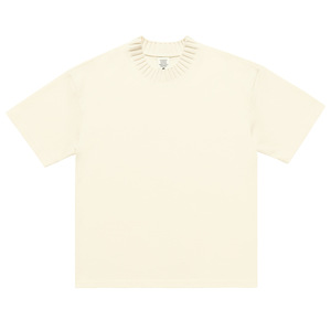 New Sweater Collar T-shirt 305gsm Plain T Shirt <strong>Custom</strong> High Quality Logo DTG Printing <strong>Bones</strong> Tshirt - Product Image 3