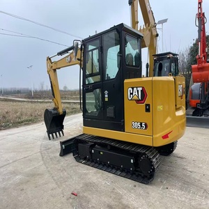 Excavadora de cadenas <span class=keywords><strong>CAT</strong></span> 305.5 usada de 5 toneladas con certificación CE para construcción en calles estrechas y excavación de cimentaciones de invernaderos - Product Image 1