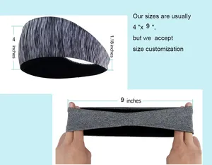 PURE Cheap Custom Solid Color Black White Wholesale Headbands For Men Print Your Logo Elastic Sports Spa Headband Unisex Youth