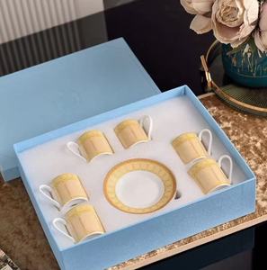 ชุดแก้วกาแฟเอสเพรสโซ่สไตล์อิตาเลียนเรียบหรู ทำจากโบนไชน่า 6 ชิ้น เป็นมิตรกับสิ่งแวดล้อม เหมาะสำหรับเป็นของขวัญสำหรับจิบน้ำชายามบ่าย - Product Image 2