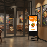 Pantalla Táctil Inteligente Portátil de 32/43 Pulgadas con Sistema Android, CMS Basado en la Nube, Señalización Digital, Monitor de Carteles, Kiosco de Animación para Tiendas Minoristas