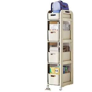 Étagère silencieuse pour <span class=keywords><strong>cartable</strong></span>, chariot à livres mobile, étagère de rangement, armoire domestique, support à roulettes sous table - Product Image 2