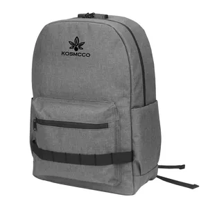 Custom Hemp Smell Proof Backpack Carbon Lined with Combination Lock Travel Smell Proof Bag for Herb