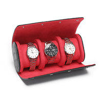Vente en gros de boîtes à montres de luxe en cuir à motif crocodile, 1, 2 ou 3 emplacements, logo personnalisé, boîte de rangement pour voyage, emballage pour montres