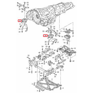 2 件套变速箱支架套件 4M0399151K 4M0399152Q 高品质，适用于奥迪 Q7 Q8 S8 A7 A8 D5 - Product Image 2