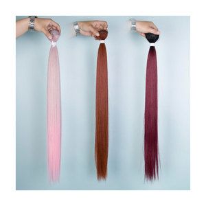 Rebecca Premium Extensions de Cheveux Synthétiques Résistantes à <span class=keywords><strong>la</strong></span> Chaleur, Ombré Blond, Lisses comme des Baguettes, en Paquets - Product Image 1