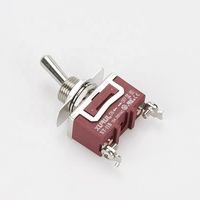 Interruptor de Palanca SPST de Encendido/Apagado de 20A 277V con Certificación CUL ROHS, Dos Pines, Plástico, IP40, Terminal de Tornillo, Orificio de Montaje M12, Equipo Eléctrico