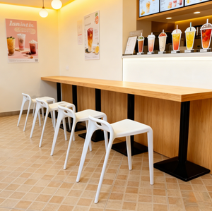 Tabouret empilable en plastique simple, design moderne pour <span class=keywords><strong>restaurant</strong></span>, café, bureau et réception d'hôtel, chaise multi-usages - Product Image 2