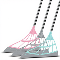 Balai à poussière en silicone pour la maison, fournitures de nettoyage scolaire, design innovant, poignée en plastique, pelle à poussière en PP, nettoyage facile du verre