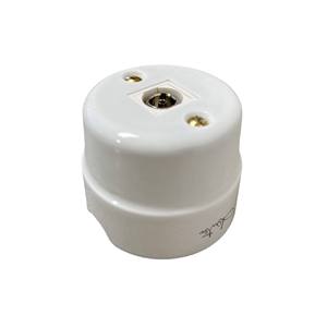 Enchufe de TV de Cerámica Fanton, 9.5mm de Diámetro, Estándar IP44, con Conexión a Tierra, 1 Salida, Autoprueba - Product Image 1