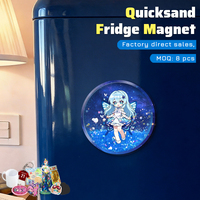Imán Acrílico Líquido con Purpurina para Refrigerador, con Impresión de Logotipo Personalizado para Marca Corporativa y Regalos Promocionales