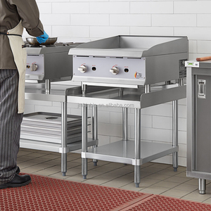 Stainless Steel Raised Rim <b>Work</b> <b>Table</b> Anti-Slip Workbench for Kitchen Equipment & Appliance Placement Restaurant Canteen - Product Image 4