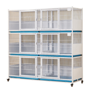 Cage à pigeons multi-niveaux en acier galvanisé de qualité supérieure, <span class=keywords><strong>anti</strong></span>-évasion, avec système de sécurité renforcé <span class=keywords><strong>anti</strong></span>-fouines, pour l'exposition commerciale de pigeons - Product Image 1