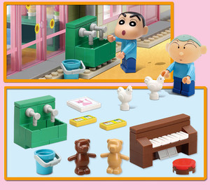 Bloques de Construcción de la Escuela Infantil de Crayon Shin-chan, Juguete de Ensamblaje de Escenas de Anime para Niños - Product Image 2