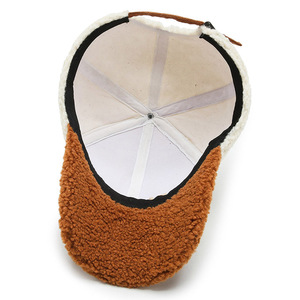 Casquettes d'hiver pour hommes, chapeau avec logo brodé, fausse fourrure personnalisée, peluche moelleuse, laine personnalisée, casquette de baseball - Product Image 5