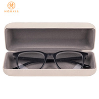Étui à lunettes rigide en PU avec logo personnalisé, résistant aux rayures, options multicolores
