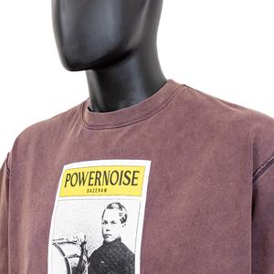 TOPSHOW Grossiste Impression sérigraphique T-shirt graphique pour homme Délavage acide Coupe courte Boxy Personnalisé 320 Gsm Coton - Product Image 3