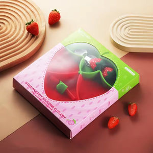 Bols créatifs en silicone Ensemble d'assiettes à dîner en silicone pour bébé Ensemble d'alimentation en silicone de dessin animé pour bébé Produits pour bébé - Product Image 5