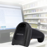 Escáner de Inventario para Supermercados JIngxin, Capacidad de Almacenamiento de 20000 Códigos de Barras, Escáner de Códigos de Barras Manual con Cable USB para Comercio Minorista