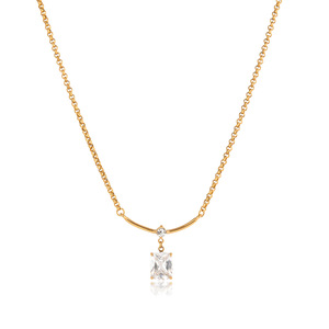 Collana Trendy con Zirconi in Acciaio al Titanio, Impermeabile e Antiossidante, con Catena Regolabile per Donne - Product Image 4