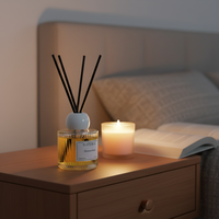 Ensembles de diffuseurs à bâtonnets d'huile parfumée personnalisés en gros, flacon en verre de 50 ml, parfum d'ambiance d'aromathérapie frais longue durée, 60 jours