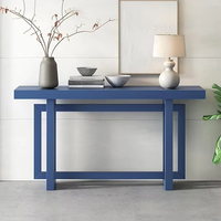Mobilier de salon moderne Table d'appoint de couloir noire Table console étroite en bois