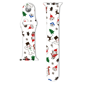 Patrón de Navidad inteligente de caucho de silicona banda de reloj para los hombres y las mujeres <span class=keywords><strong>Apple</strong></span> <span class=keywords><strong>Watch</strong></span> <span class=keywords><strong>serie</strong></span> 5 4 3 - Product Image 1