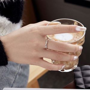 Dylam Personalized Design 925 <b>Sterling</b> <b>Silver</b> 18K Gold Plated <b>Adjustable</b> Irregular Colorful 5A Zirconia Texture Daily <b>Ring</b> - Product Image 3