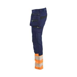 BLAKLADER - 113011498953C148 Pantalones de alta visibilidad Stretch Azul marino/Naranja-EAN 7330509949436 ROPA DE TRABAJO DE 2017 - Product Image 4