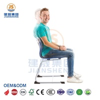 Chaise de bibliothèque pour lycée et université, homologuée CE, écologique, durable, empilable, respirante, ergonomique, en plastique, design moderne, L.doctor