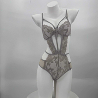 Lingerie de luxe pour femme, séduction, dentelle ouverte, super sexy, dos nu, lingerie pour préliminaires, chaussettes incluses